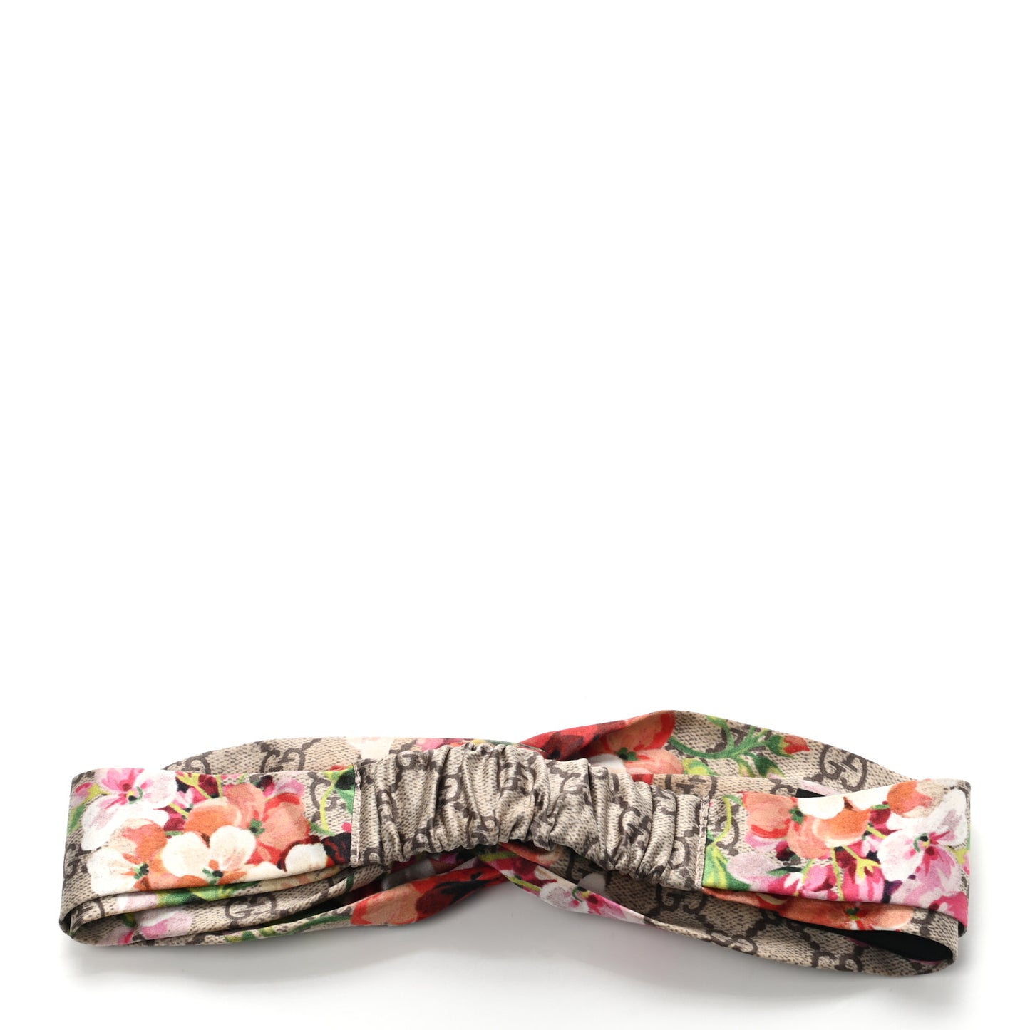 Silk Monogram Blooms Print Headband Antique Rose