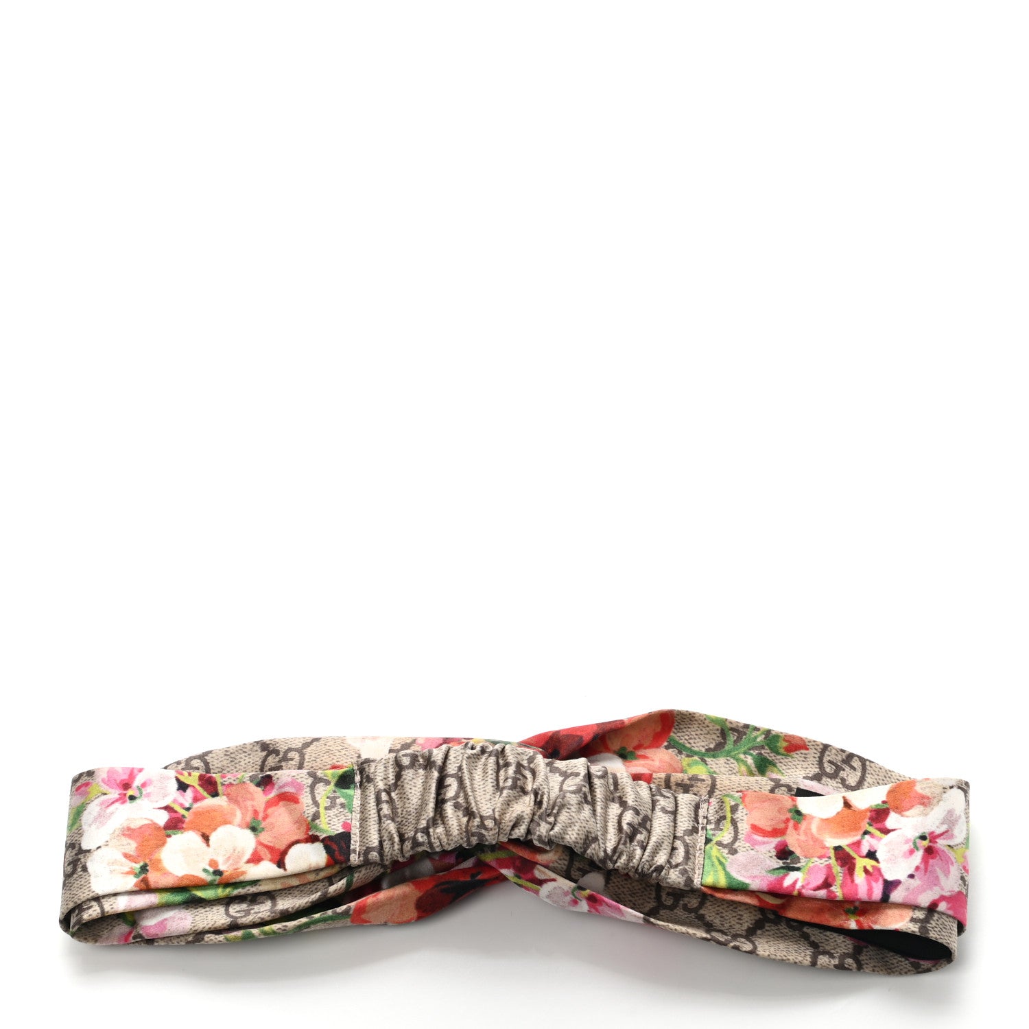 Gucci Silk Monogram Blooms Print Headband Antique Rose 3 of 7