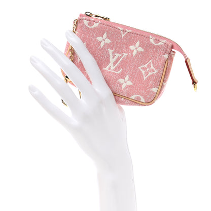 Louis Vuitton Denim Jacquard Monogram Micro Pochette Accessories Rose 2 of 7