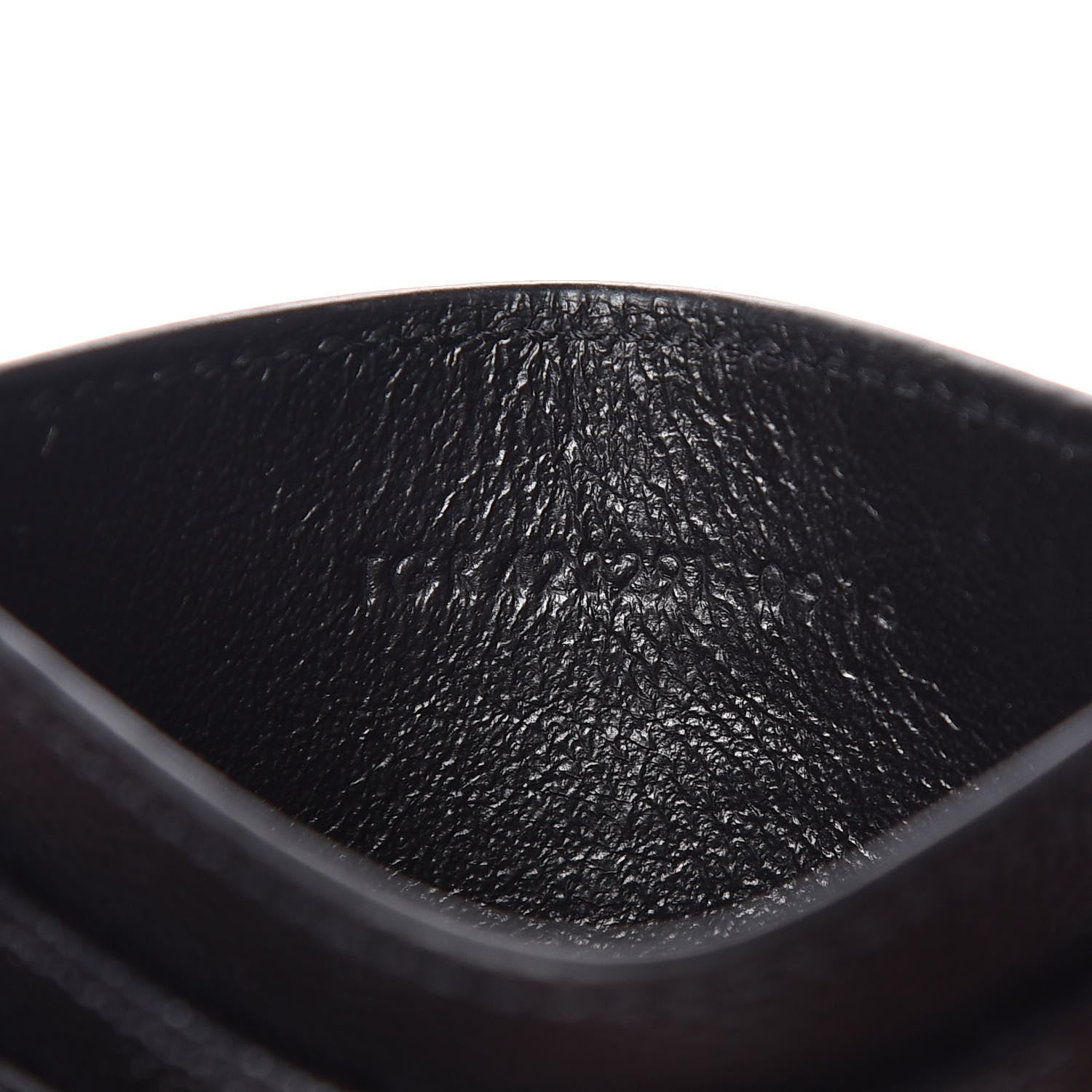 Saint Laurent Grain De Poudre Matelasse Chevron Monogram Credit Card Case Black 8 of 9