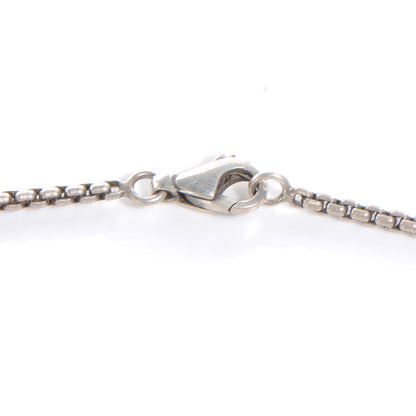 David Yurman Sterling Silver Diamond Blue Topaz 7mm Petite Albion Pendant Necklace 3 of 5