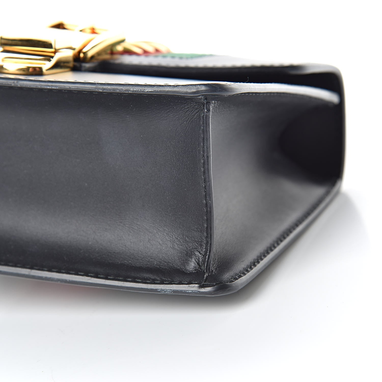 Gucci Calfskin Mini Sylvie Chain Shoulder Bag Black 10 of 18