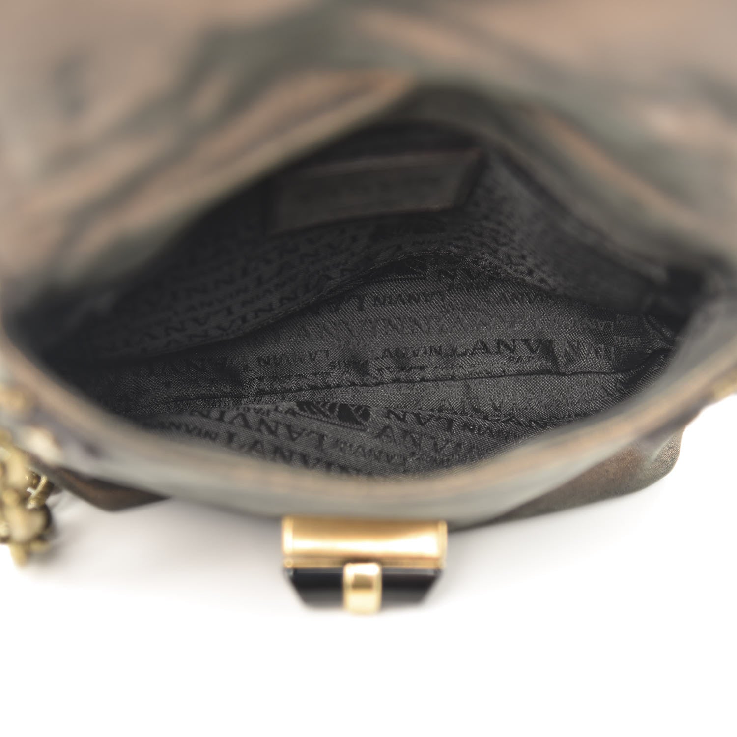 Lanvin Metallic Lambskin Mini Happy Pop Crossbody Bronze 5 of 9