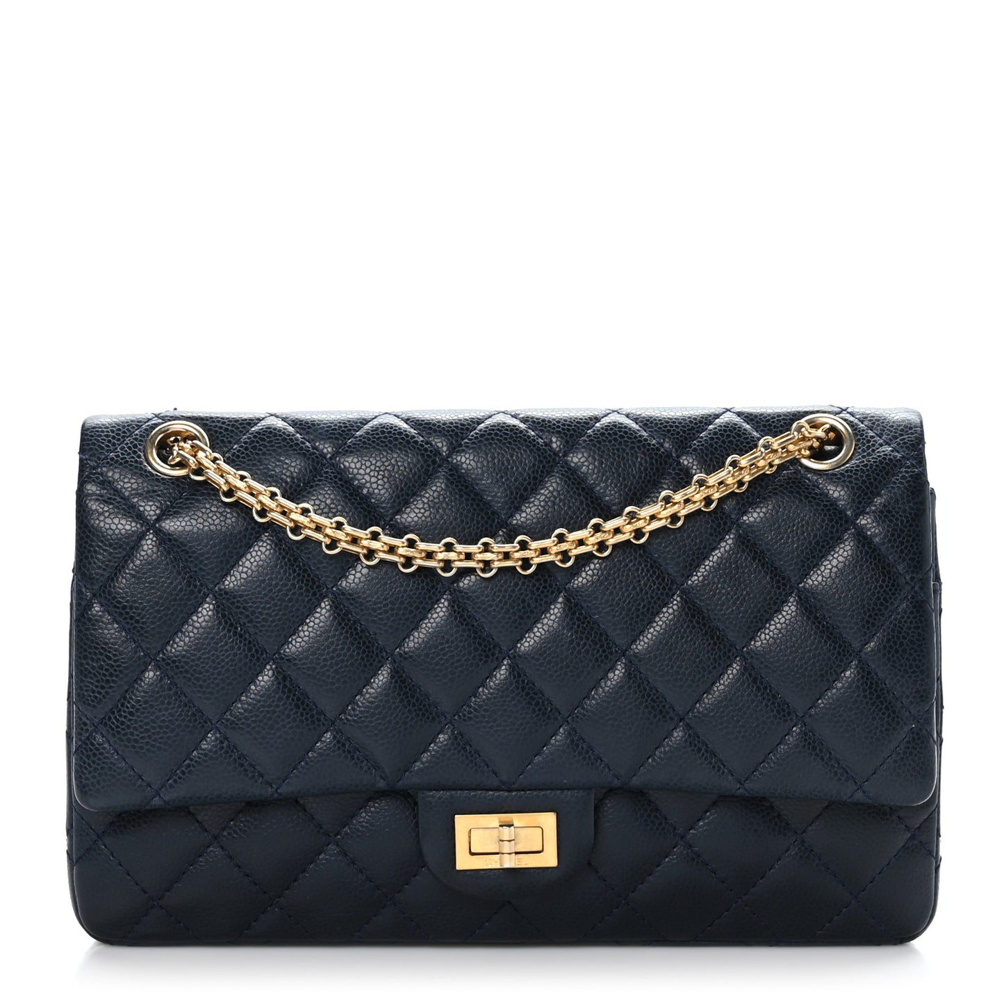 Caviar Quilted 2.55 Reissue 226 Flap Navy Blue