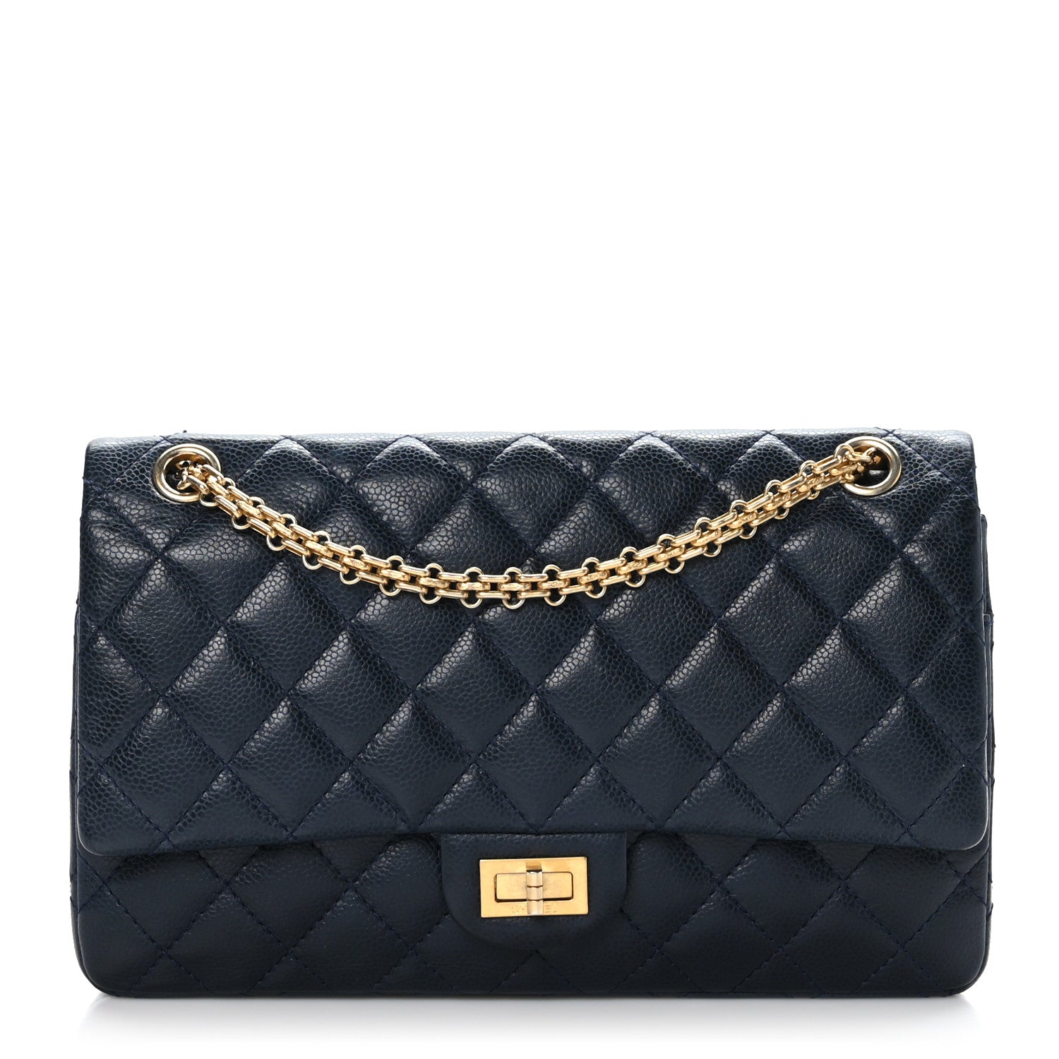 Chanel Caviar Quilted 2.55 Reissue 226 Flap Navy Blue 1 of 9