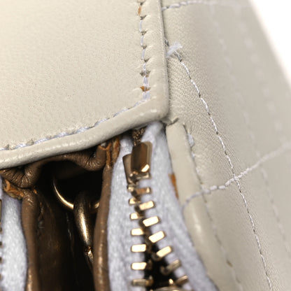 Chanel Goatskin Stitched Small Chic Pearls Clutch With Chain  White 12 of 13