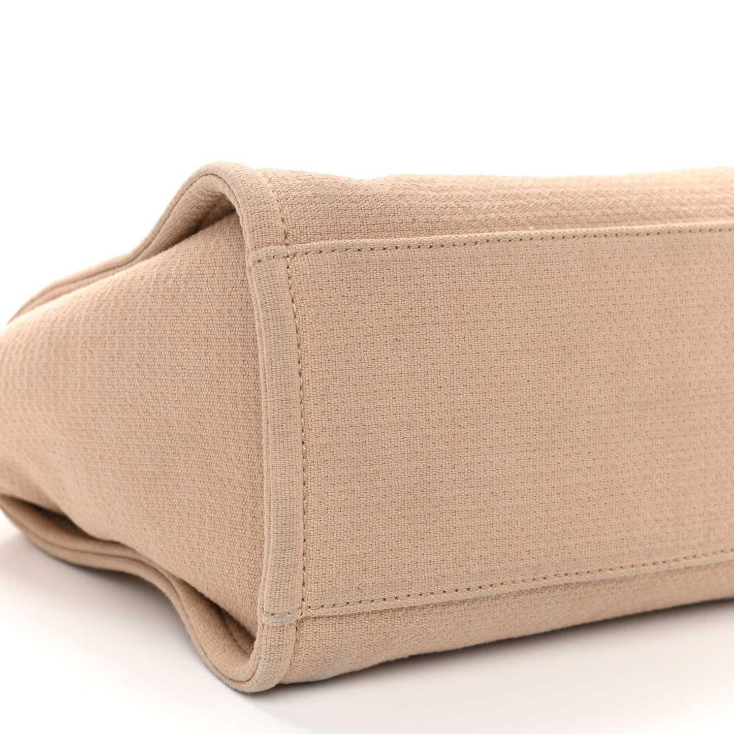 Mixed Fibers Small Deauville Tote Beige