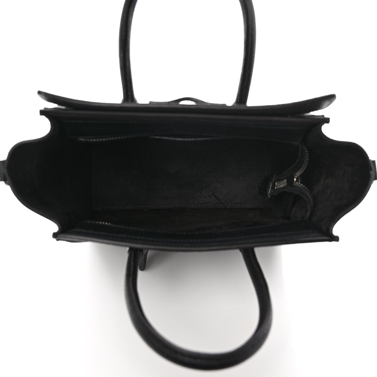 Drummed Calfskin Nano Luggage Black