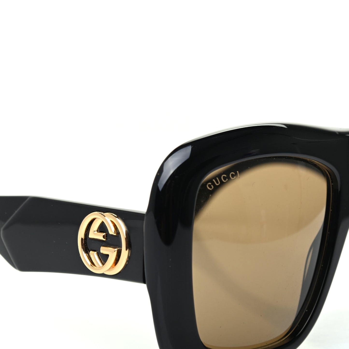 Acetate Square Frame Sunglasses GG0498S Black