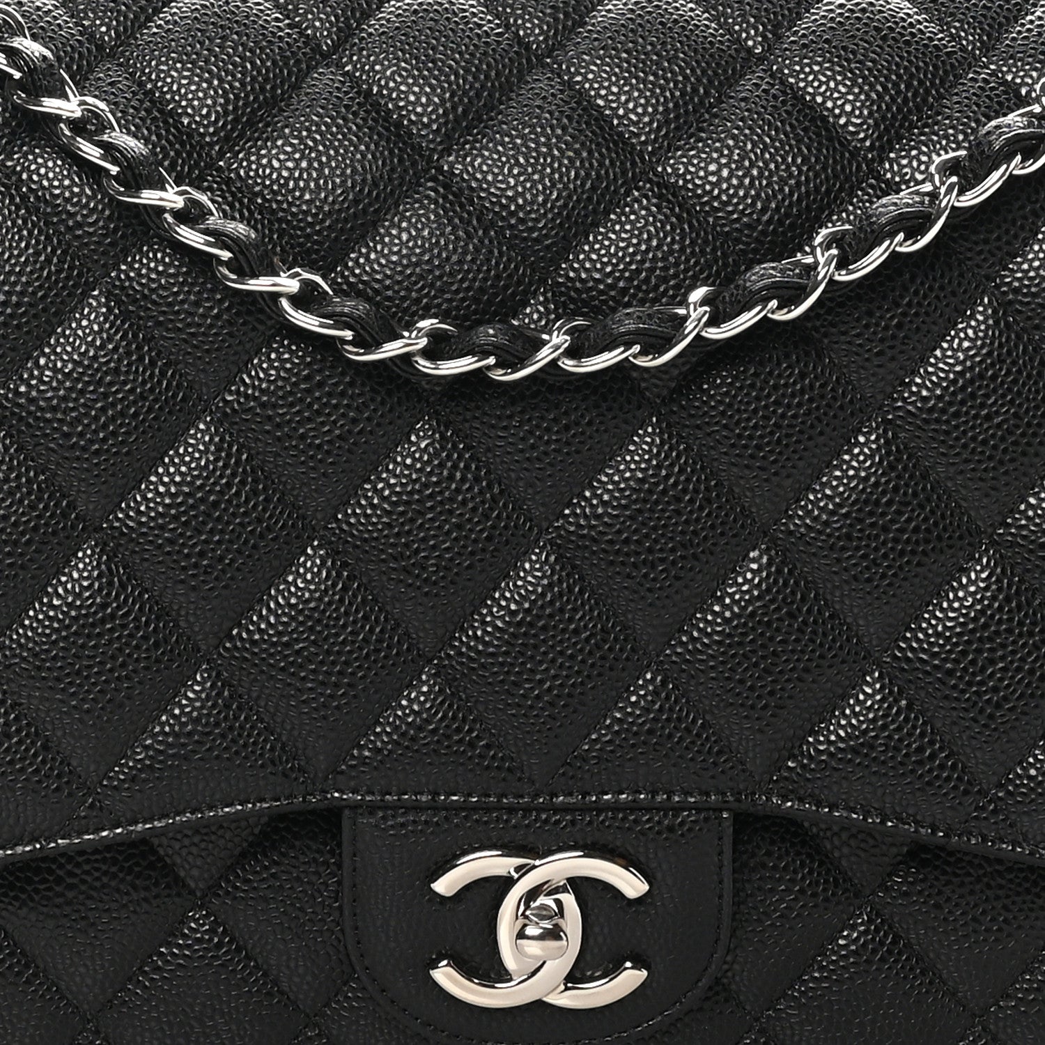 Chanel Caviar Quilted Maxi Double Flap Black 8 of 11