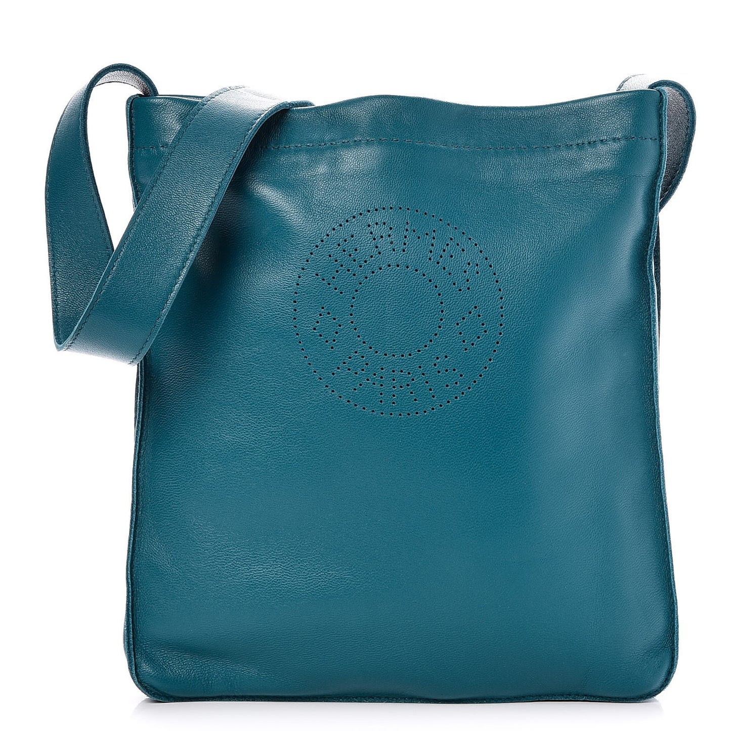 Lambskin Toudou Perfore Crossbody Bag Bleu Azteque