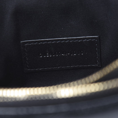 Saint Laurent Grained Lambskin Quilted Mini Becky Double Zip Bag Black 9 of 14