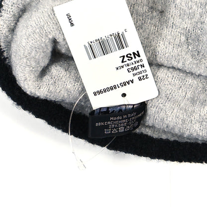 Chanel Cashmere Silk CC Beanie Hat Grey Black 4 of 4