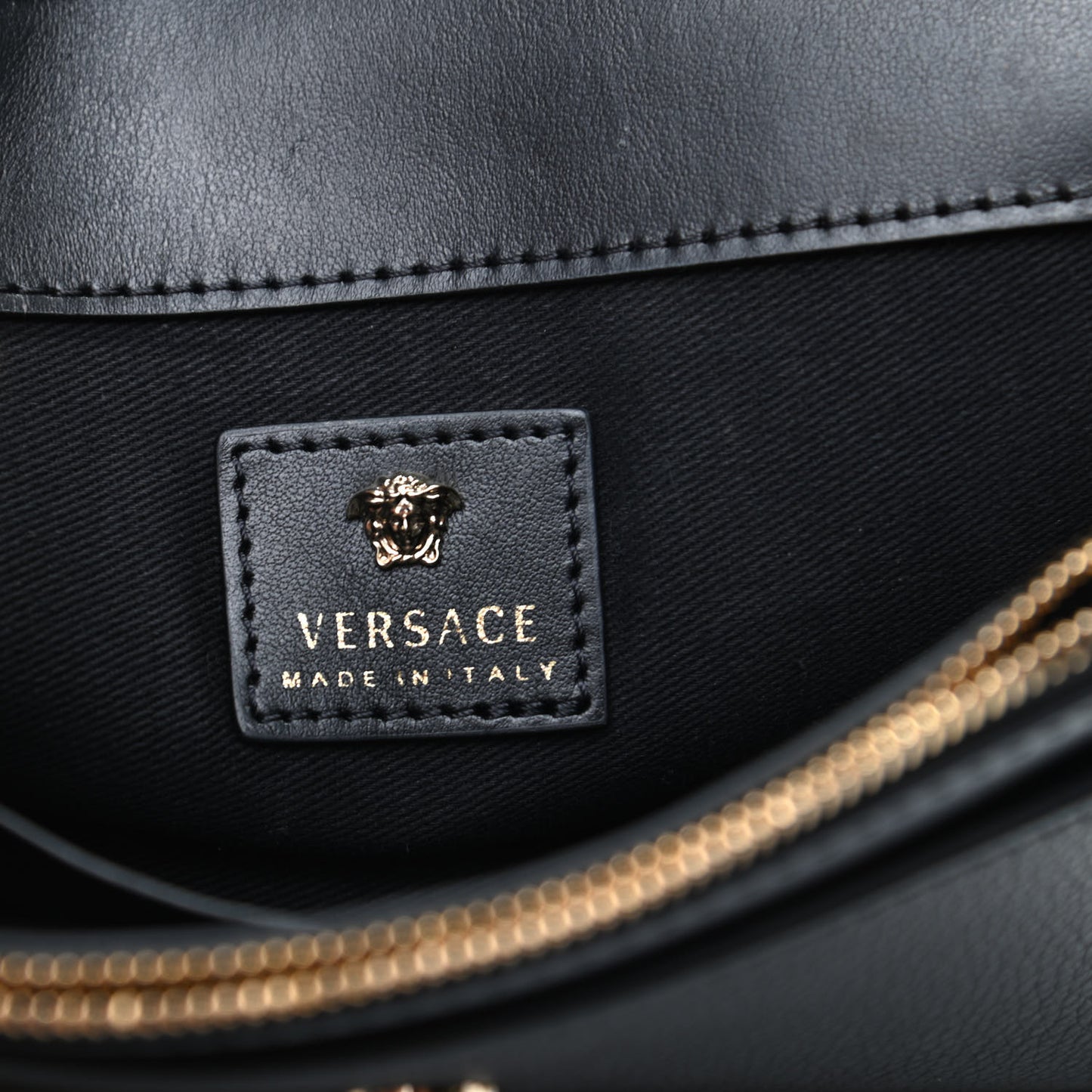 Grained Calfskin Palazzo Chain Evening Bag Black