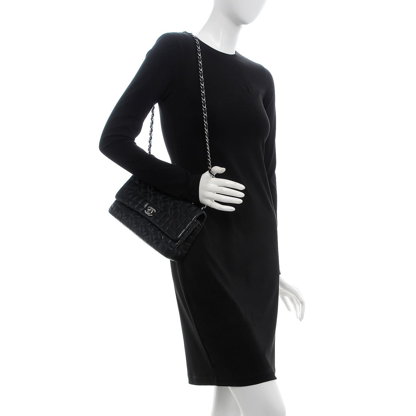 Lambskin Lady Graphic Flap Black