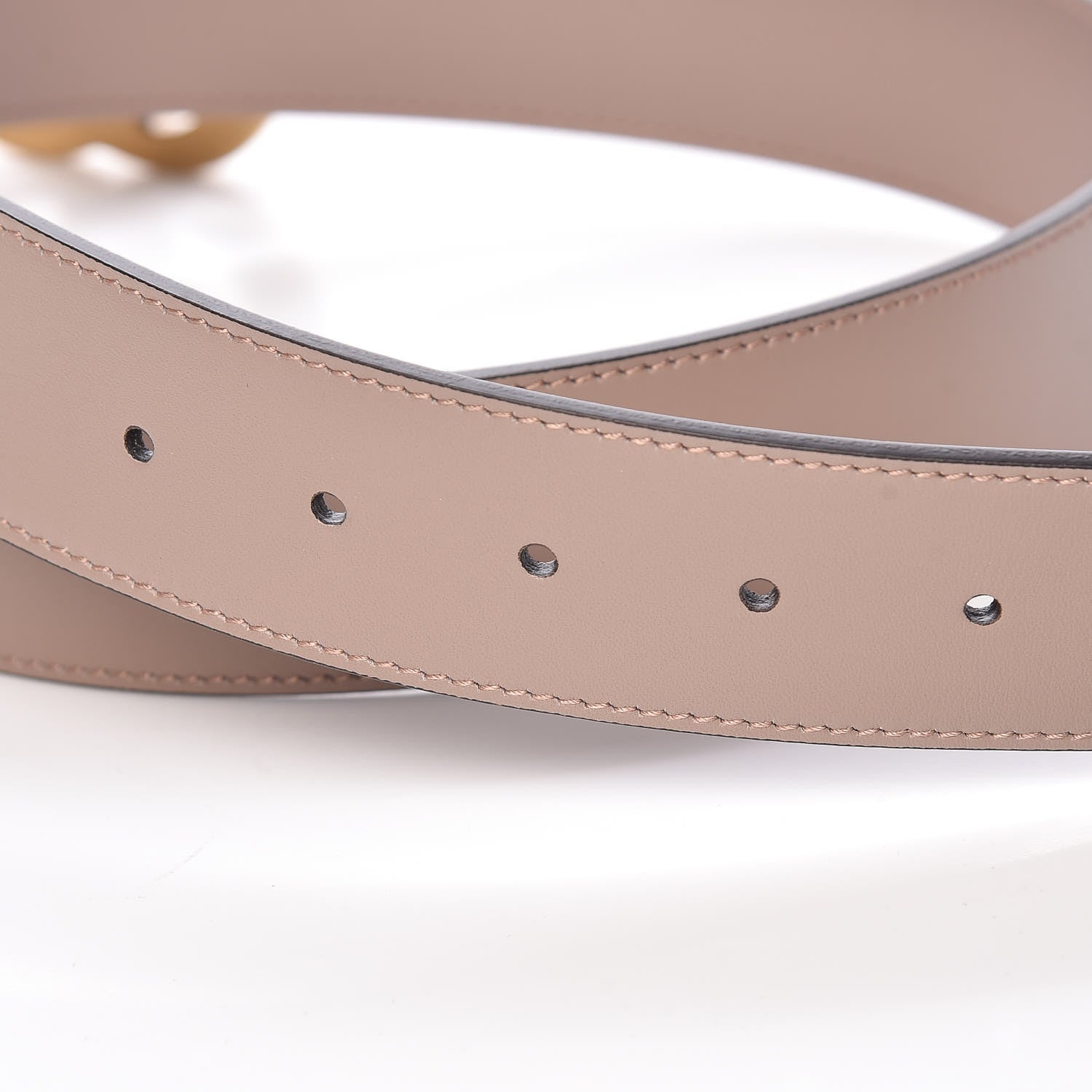Gucci Calfskin Double G 40mm Belt 95 38 Porcelain Rose 5 of 7