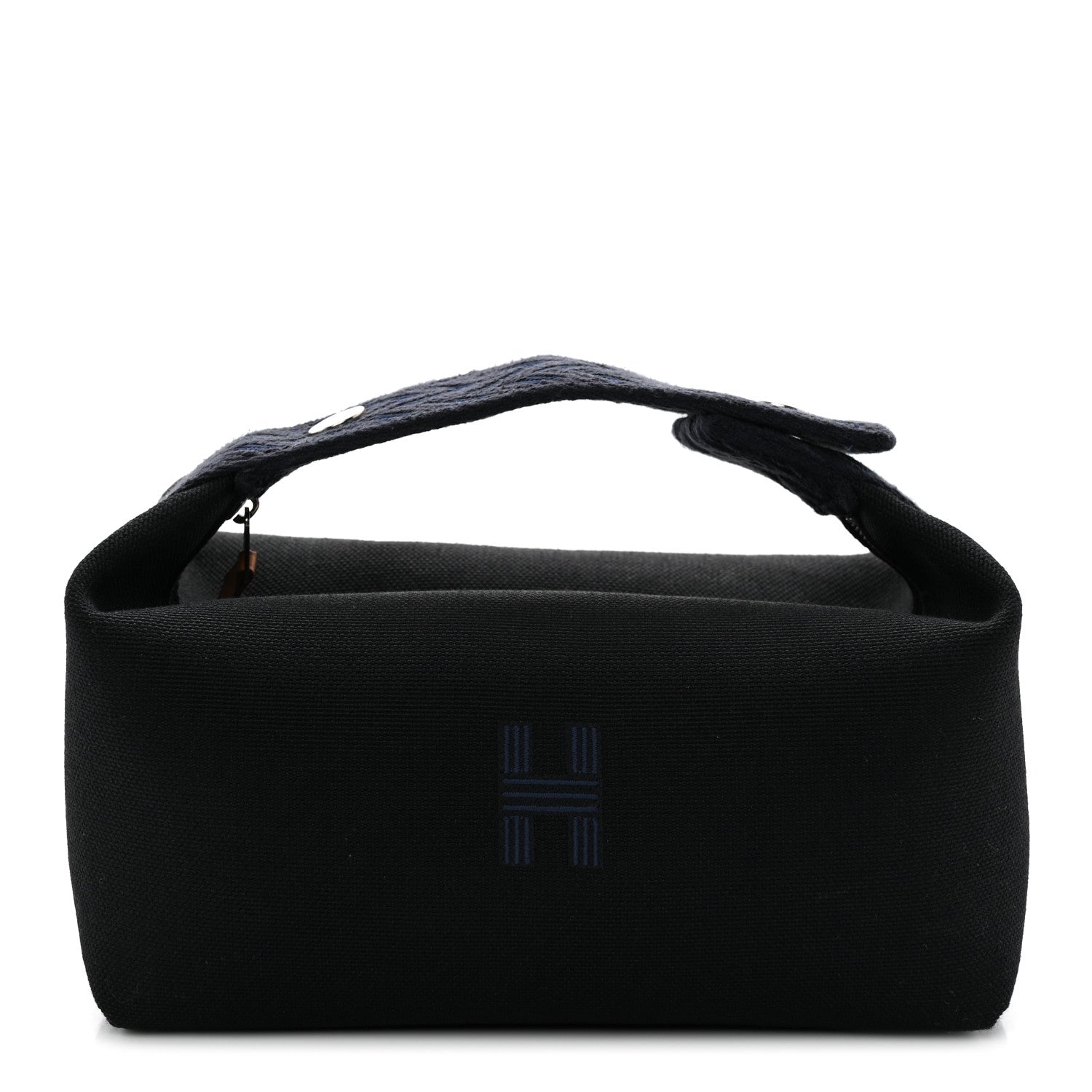 Hermes Canvas Small Bride-A-Brac Pouch Black Bleu Nuit 1 of 9