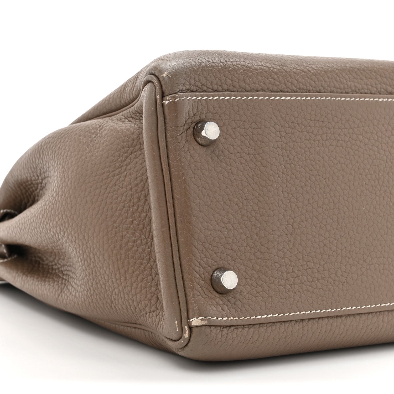 Hermes Taurillon Clemence Kelly Retourne 32 Etoupe 10 of 17