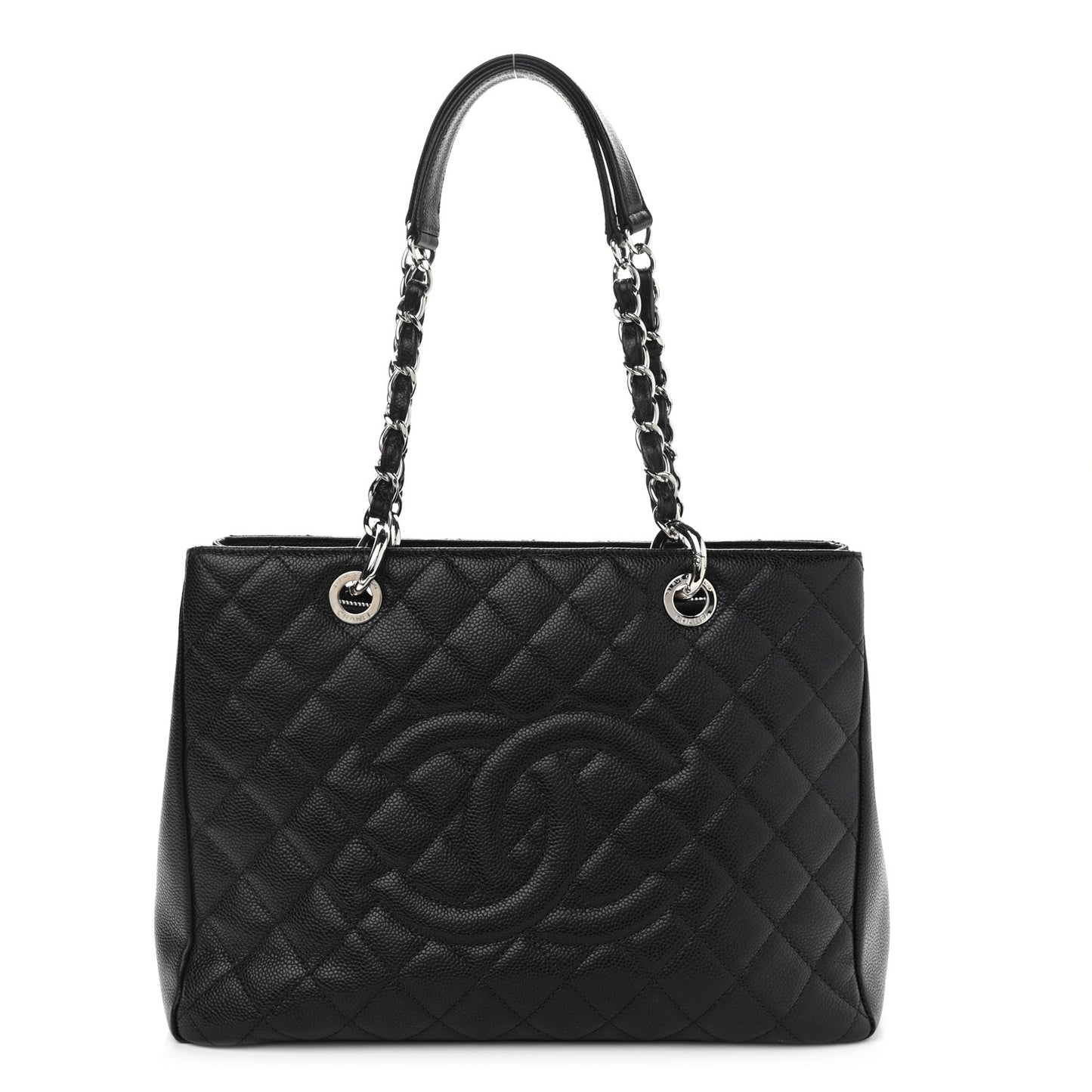 Caviar Quilted Grand Shopping Tote GST Black