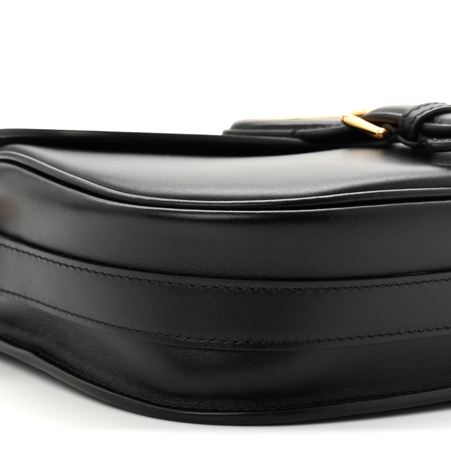 Box Calfskin Medium Bobby Flap Black