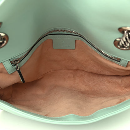 Gucci Calfskin Matelasse Small GG Marmont Shoulder Bag Water Green 4 of 4