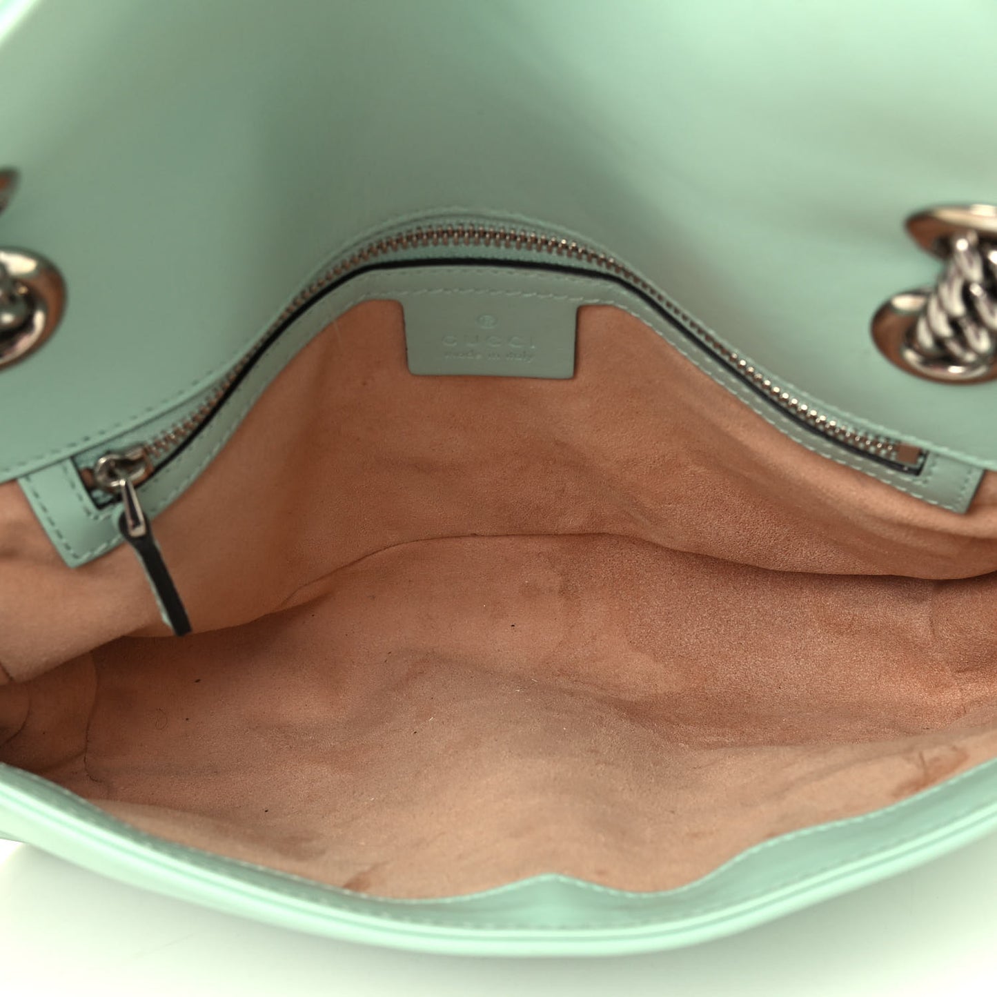 Calfskin Matelasse Small GG Marmont Shoulder Bag Water Green