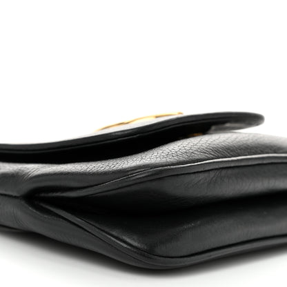 Gucci Pebbled Calfskin Small 1973 Chain Shoulder Bag Black 9 of 10