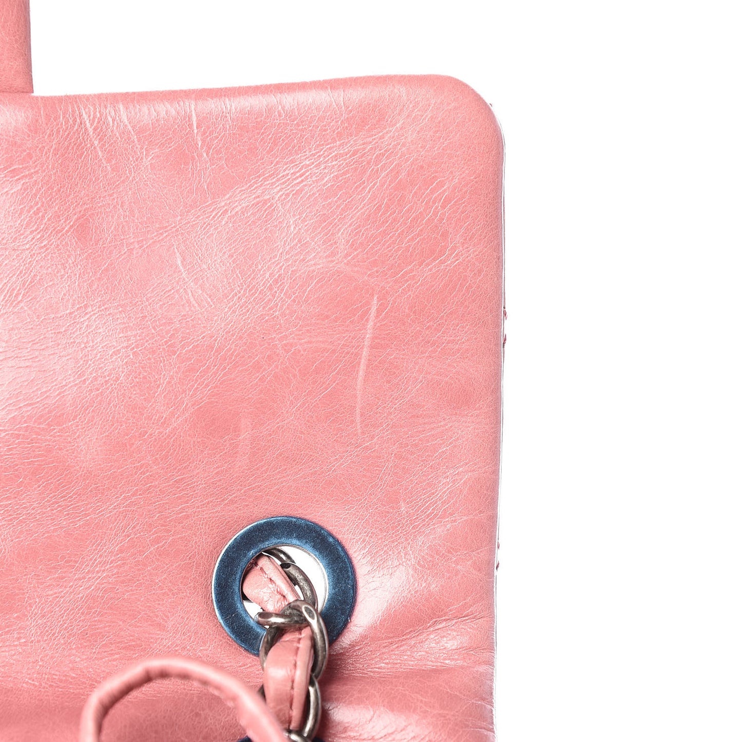 Glazed Calfskin Shearling Quilted Small Mountain Backpack Pink