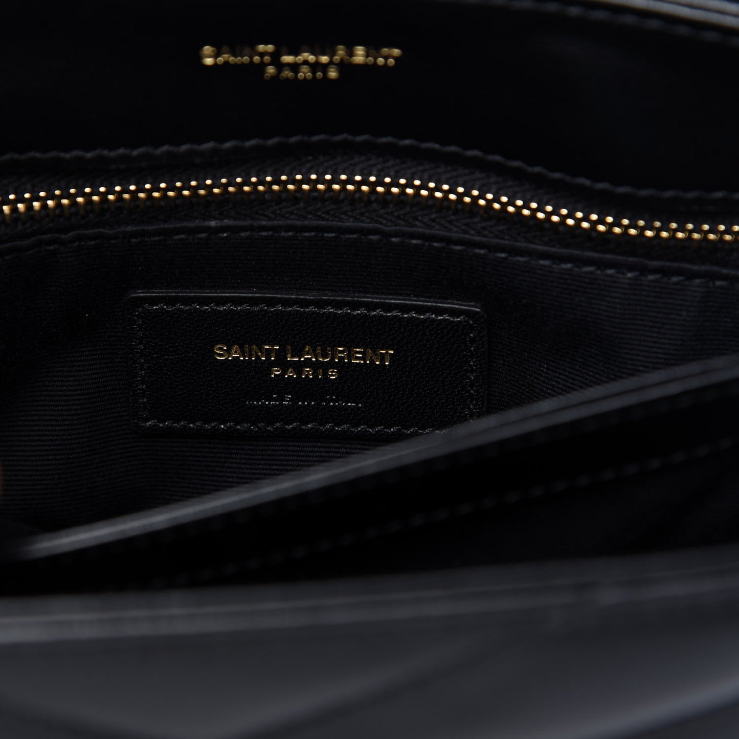 Calfskin Y Quilted Monogram Toy Loulou Crossbody Bag Black