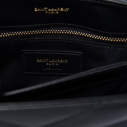 Saint Laurent Calfskin Y Quilted Monogram Toy Loulou Crossbody Bag Black 8 of 10