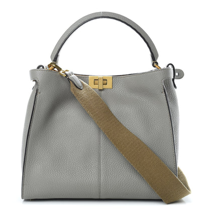 Fendi Cuoio Romano Selleria Medium Peekaboo X-Lite Tortora 1 of 13