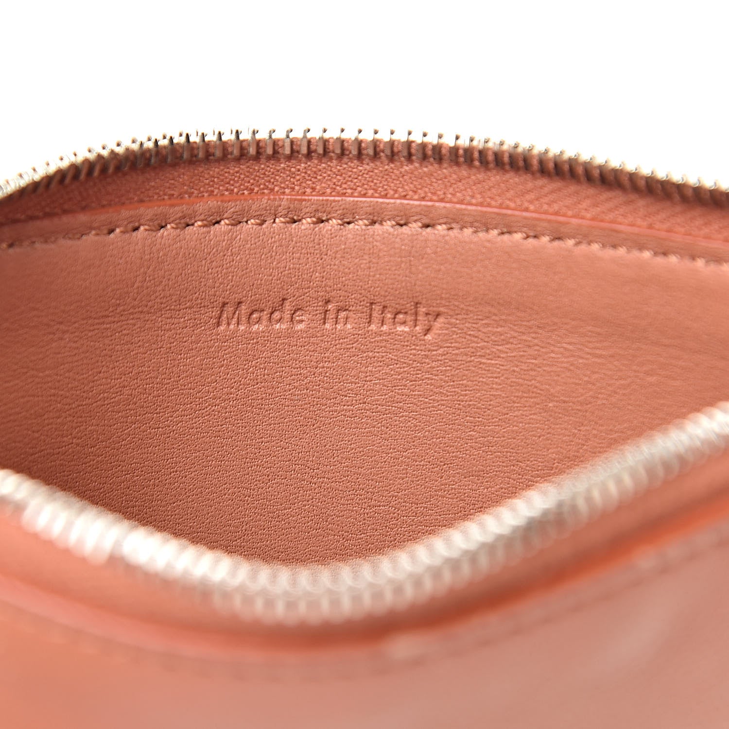 Celine Lambskin Bi-Color Solo Coin Card Case Terracotta Navy 7 of 11