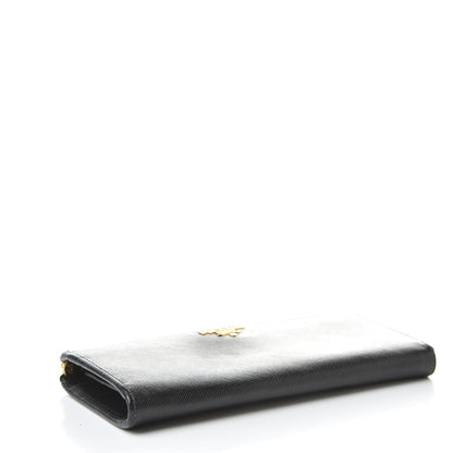 Prada Saffiano Zip Around Wallet Black 4 of 8