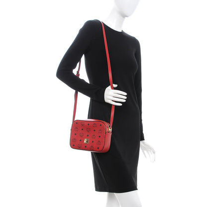 MCM Visetos Mini Camera Crossbody Bag Red 2 of 13