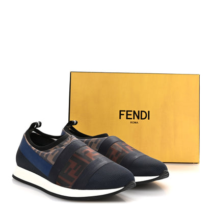 Fendi Technical Mesh FF Sneakers 38.5 Tobacco Navy 9 of 9