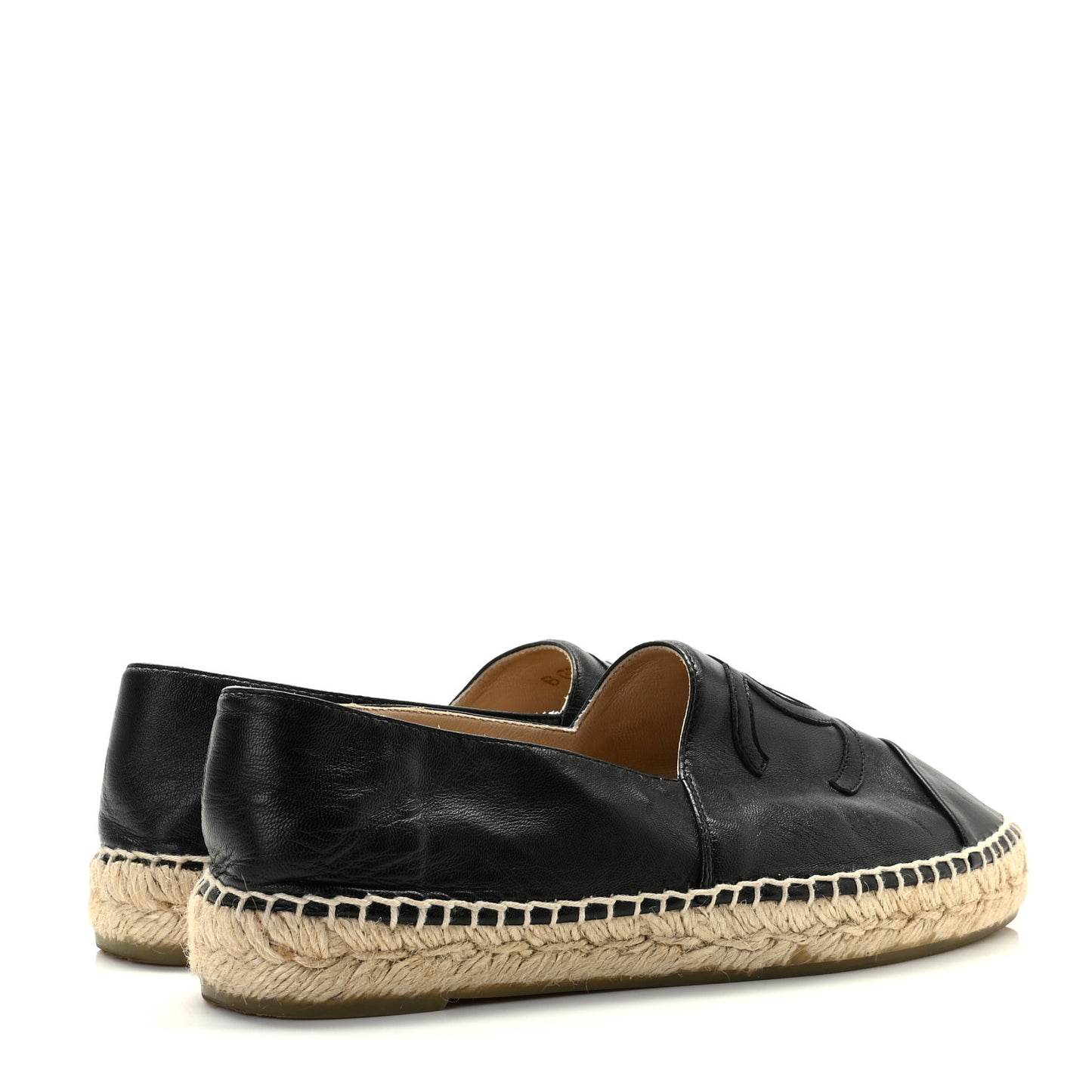 Lambskin CC Espadrilles 38 Black