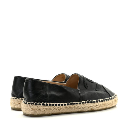 Chanel Lambskin CC Espadrilles 38 Black 4 of 10