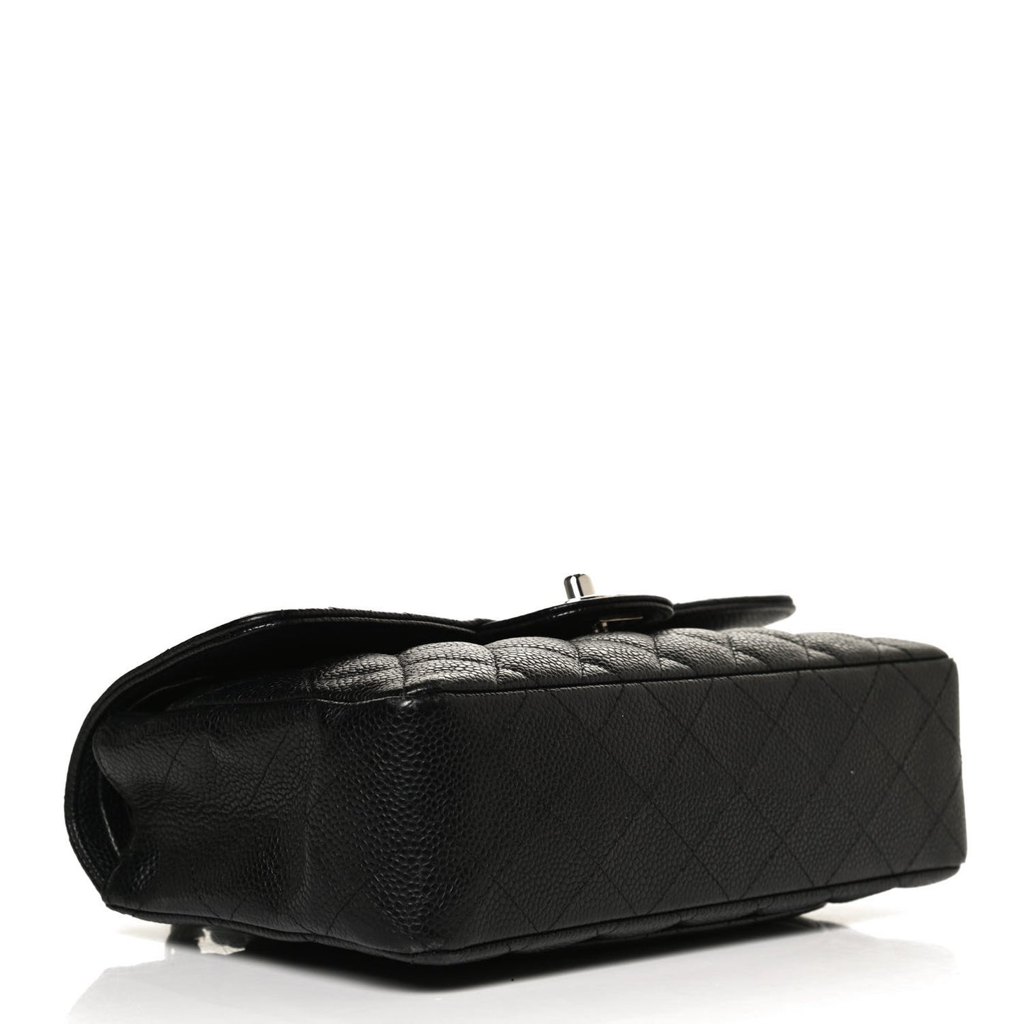 Caviar Quilted Small Double Flap Black