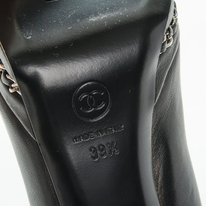 Chanel Calfskin Platform Chain Pumps 39.5 Black 7 of 7