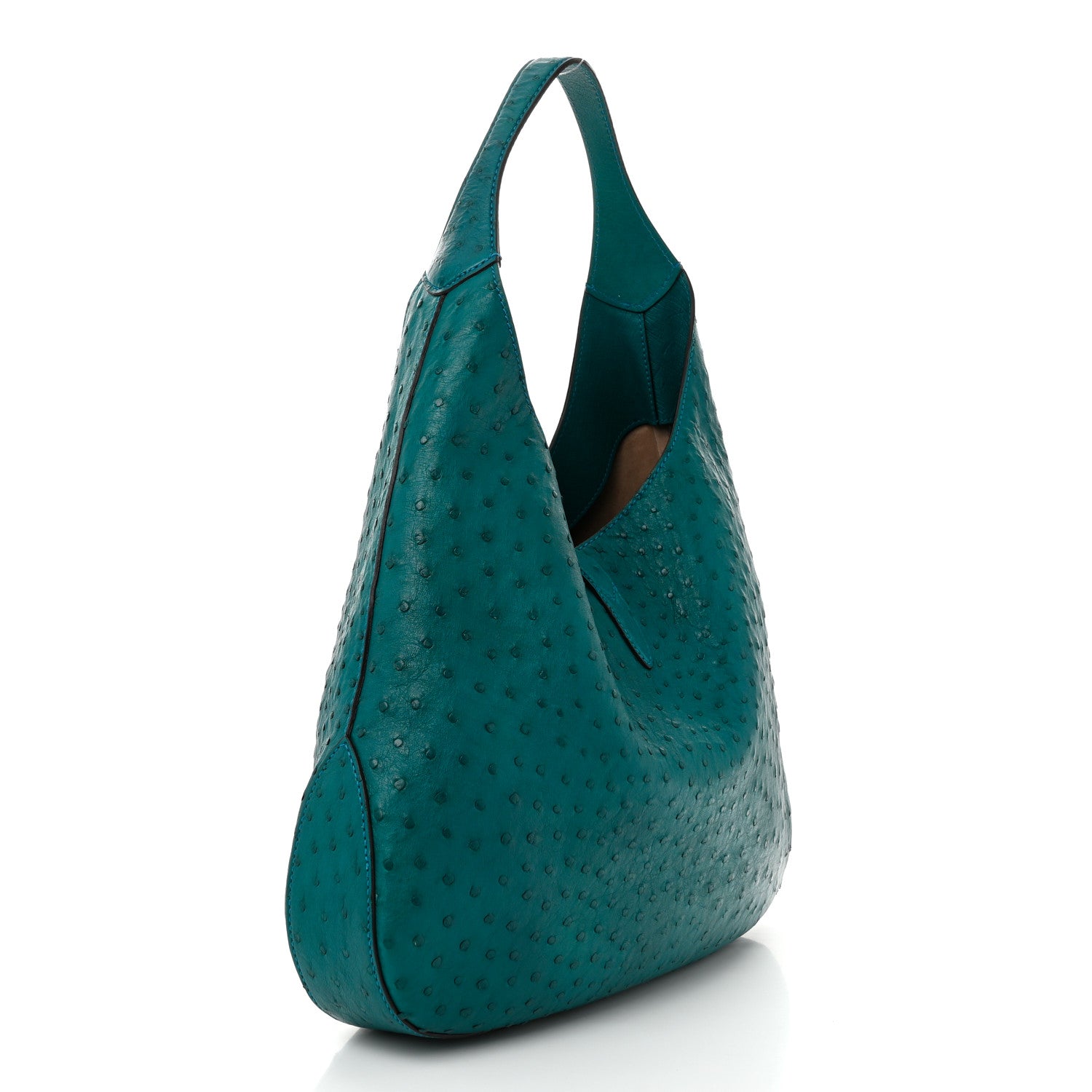 Gucci Ostrich Large Jackie Hobo Teal 4 of 11