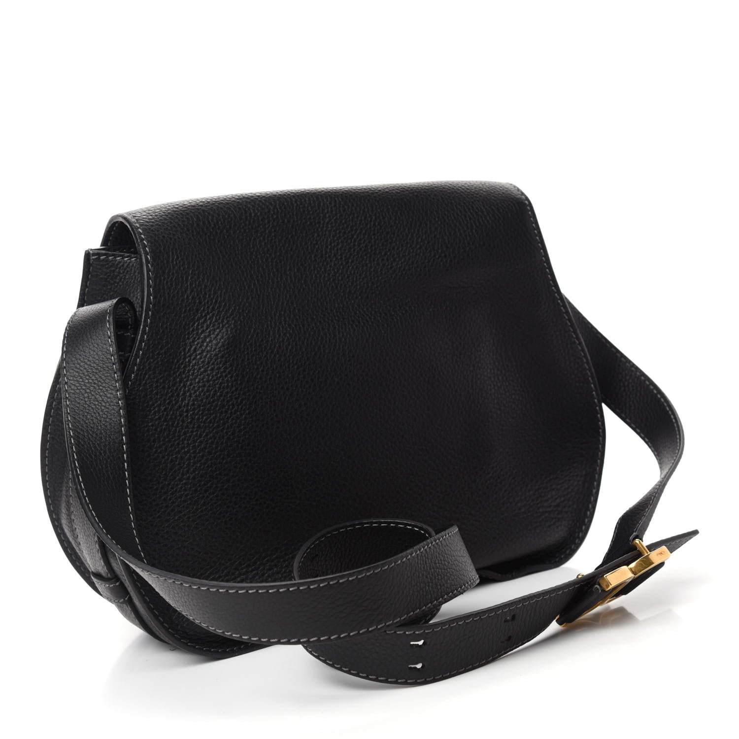 Chloe Calfskin Medium Marcie Round Crossbody Bag Black 3 of 10