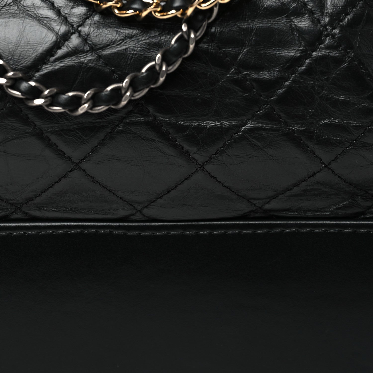 Chanel Aged Calfskin Quilted Medium Gabrielle Logo Hobo Black 8 of 10