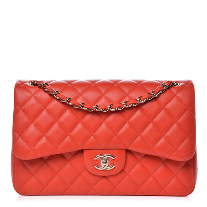 Chanel Caviar Quilted Jumbo Double Flap Red 1 of 8