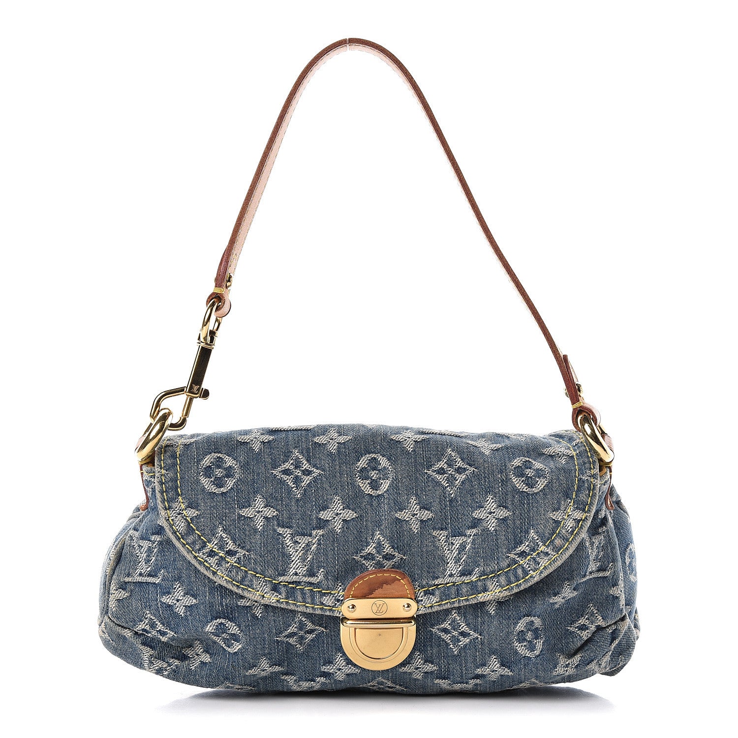 Louis Vuitton Monogram Denim Mini Pleaty Blue 1 of 11