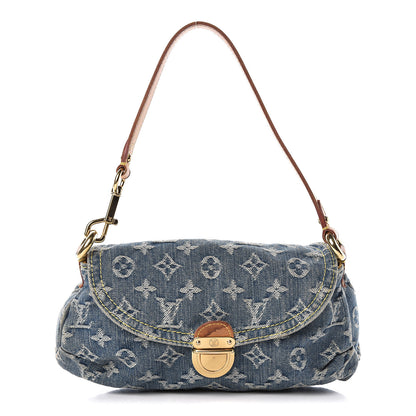 Louis Vuitton Monogram Denim Mini Pleaty Blue 1 of 11