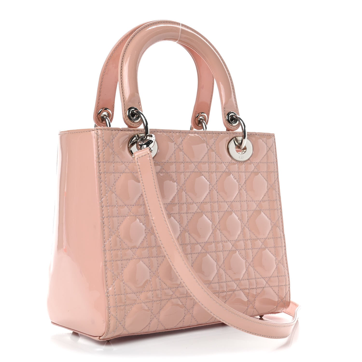 Christian Dior Patent Cannage Medium Lady Dior Rose Clair 2 of 6