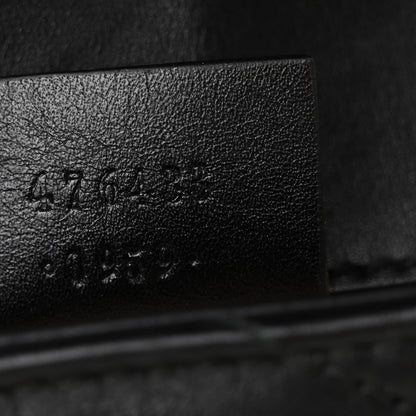 Gucci Calfskin Matelasse Super Mini GG Marmont Shoulder Bag Black 7 of 12