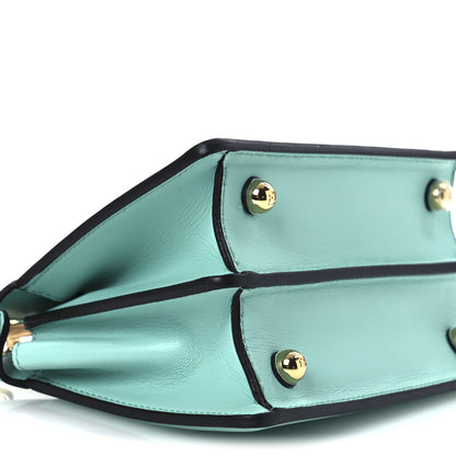 Fendi Shiny Nappa Petite Peekaboo I SEE U Satchel Spring Turquoise 10 of 13