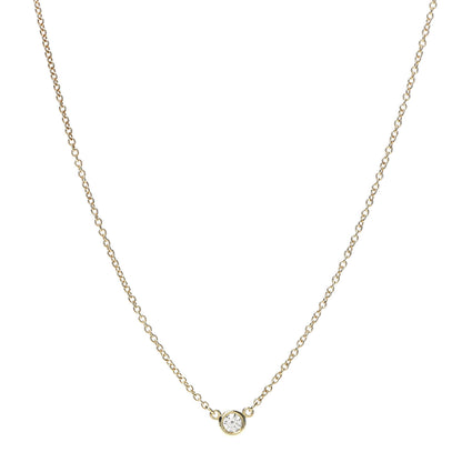 Tiffany 18K Yellow Gold Diamond .09ct Elsa Peretti Diamonds by the Yard Pendant Necklace 1 of 6