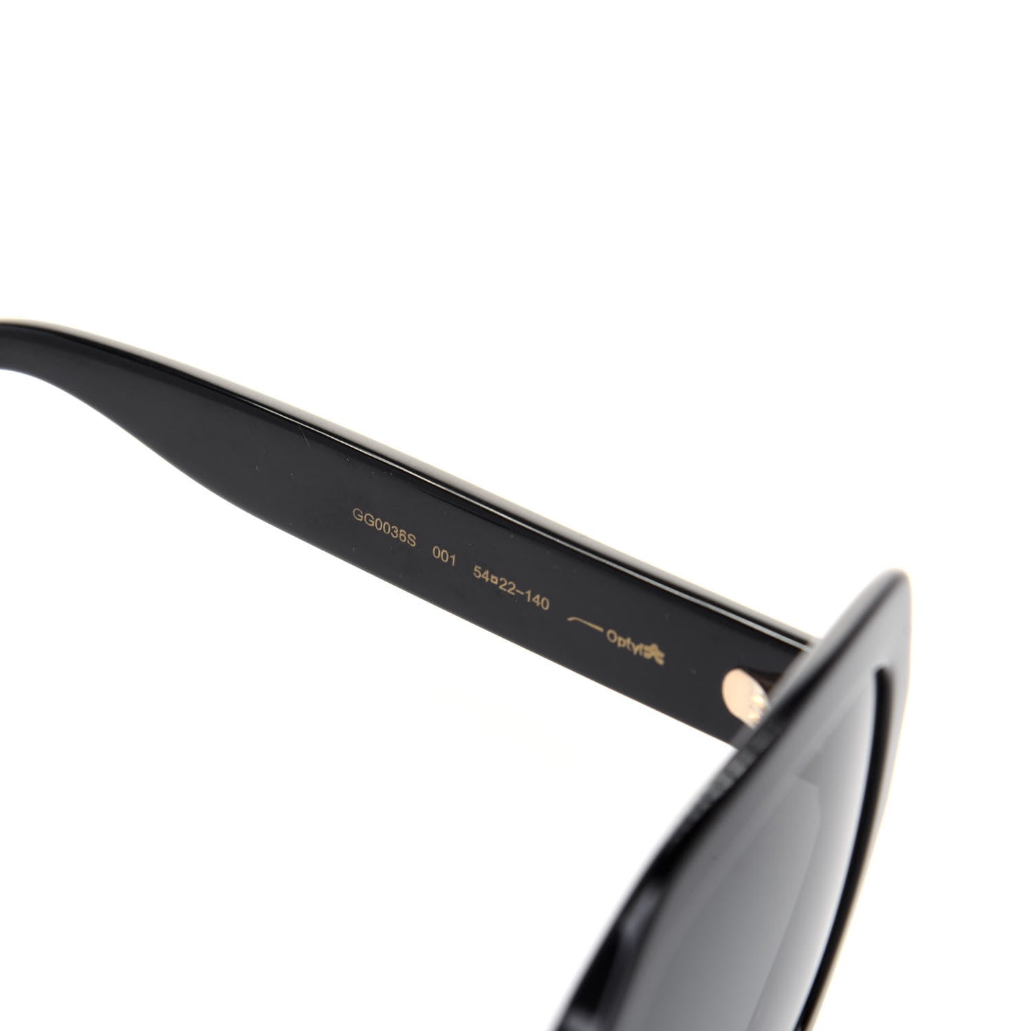 Gucci Oversized Square GG0036S Sunglasses Black 5 of 7